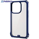 ELECOM iPhone14Pro用ZEROSHOCKケース フレームカラー 背面クリア ネイビー PM-A22CZEROFCNV 1個 ■▼479-6864【代引決済不可】