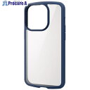 ELECOM iPhone14Pro用タフスリムライトケース フレームカラー 背面クリア ネイビー PM-A22CTSLFCNV 1個 ■▼479-9686【代引決済不可】