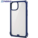 ELECOM iPhone14Plus用ZEROSHOCKケース フレームカラー 背面クリア ネイビー PM-A22BZEROFCNV 1個 ■▼480-011...