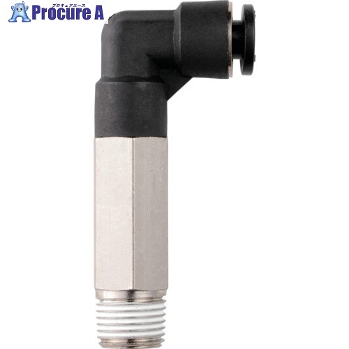 潤工社 ワンタッチ継手Mシリーズ ロングエルボ 12mm PT1/8 PLLM-12-PT1/8-PM 10個 ■▼572-7710 【送料都度見積】