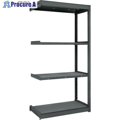 TRUSCO TUG型軽量棚 黒 100kg連結 940X324XH1800 4段 TUG100-63K-4B-BK 1台 ■▼207-5475