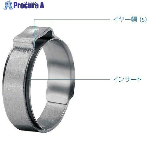 Oetiker PG154 インサート付きイヤークランプ Φ17.1 — 19.3mm 15400043 100個 ■▼542-7811【代引決済不可】【送料都度見積】