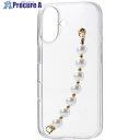 ELECOM iPhone16用ケース ハンドバンド &Me ストラップシート付属 クリア×パールバンド PM-A24AHVHB01 1個 ■▼693-3861...