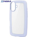 ELECOM iPhone16用ハイブリッドケース &Me ぷっくりフレーム ラベンダー PM-A24AHVPPU 1個 ■▼693-3869【代引決済不可】