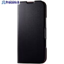 ELECOM iPhone16Plus用レザーケース 手帳型 薄型 磁石付き ブラック PM-A24BPLFUBK 1個 ■▼693-5418【代引決済不可】