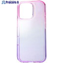 ELECOM iPhone16Pro用ソフトケース グラデーションカラー Meliano サクラ×ラベンダー PM-A24CUCWCPNPU 1個 ■▼693-...