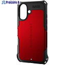 ELECOM iPhone16用ハイブリッドケース ZEROSHOCK レッド PM-A24AZERORD 1個 ■▼693-5457【代引決済不可】