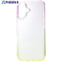 ELECOM iPhone16用ソフトケース グラデーションカラー Meliano ピーチ×ミモザ PM-A24AUCWCPNYL 1個 ■▼693-5460【...