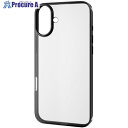 ELECOM iPhone16Plus用ソフトケース サイドメッキ メタリックブラック PM-A24BUCTMBK 1個 ■▼693-6997【代引決済不可】(2)