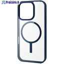 ELECOM iPhone16Pro用ハイブリッドケース フレームカラー MAGKEEP ネイビー PM-A24CMAG03NV 1個 ■▼693-7037【代引決済不可】(2)