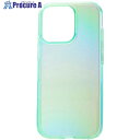 ELECOM iPhone16Pro用ソフトケース クリアオーロラ Meliano グリーン PM-A24CUCAGN 1個 ■▼693-8539【代引決済不可...
