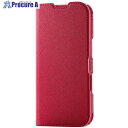 ELECOM iPhone16用レザーケース 手帳型 Flowers 薄型 磁石付き ディープピンク PM-A24APLFUJPND 1個 ■▼693-8615...