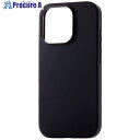 ELECOM iPhone16Pro用ハイブリッドケース シリコン カラータイプ ブラック PM-A24CHVSCCBK 1個 ■▼693-8641【代引決済不...