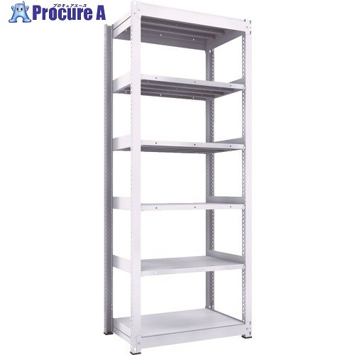 TRUSCO TUG型中量ボルトレス棚 300kg 単体型 955×626×H2400 6段 TUG300-83L-6 1台 ■▼116-3739