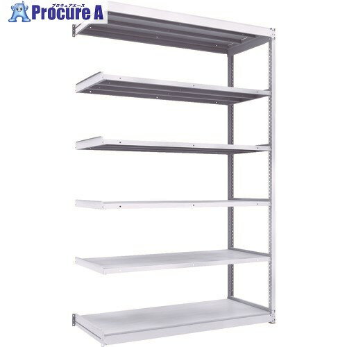 TRUSCO TUG型軽中量ボルトレス棚 200kg 連結型 1540×624×H2400 6段 TUG200-85L-6B 1台 ■▼125-2091