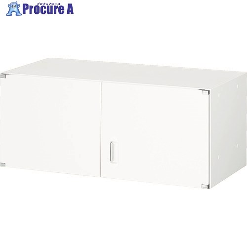 TRUSCO ユニット型壁面書庫 D400 両開き H380 W色 UFHW-4 1台 ■▼161-2507