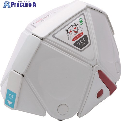 ミドリ安全 子ども用 防災用折りたたみヘルメット フラットメットキッズ TSC-10K ホワイト TSC-10K-W 1個 ▼199-9991【代引決済不可】