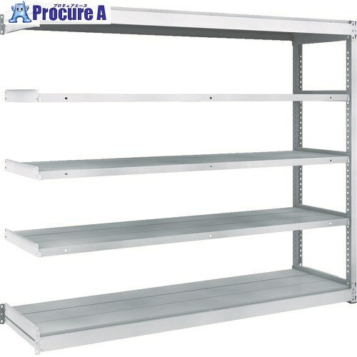 TRUSCO TUG型軽量ボルトレス棚 100kg 連結型 1840×474×H1500 5段 TUG100-56S-5B 1台 ■▼207-5252