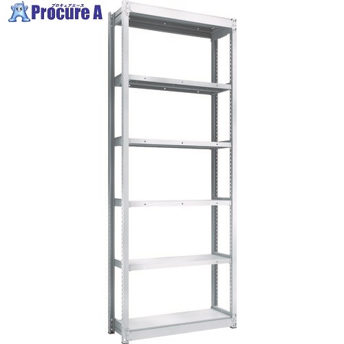 TRUSCO TUG型軽量ボルトレス棚 100kg 単体型 940×324×H2400 6段 TUG100-83K-6 1台 ■▼207-5411