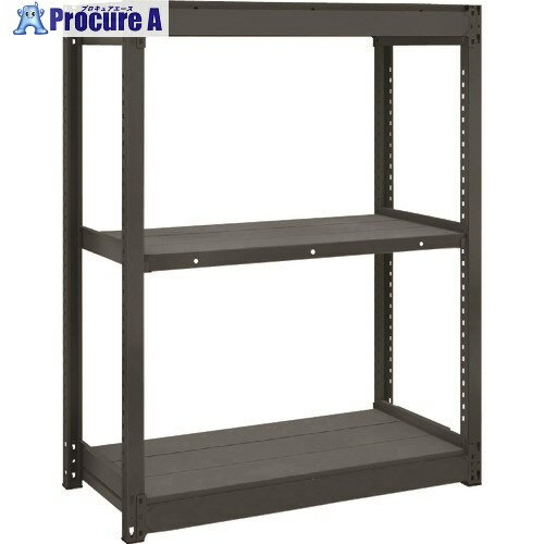 TRUSCO TUG型軽量棚 黒 100kg単体 1840X324XH1200 3段 TUG100-46K-3-BK 1台 ■▼207-5451【代引決済不可】