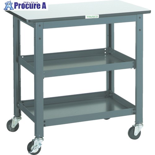 TRUSCO WHT型作業台補助テーブルワゴン 750X600XH740 WHT-6075 1台 ■▼301-2824