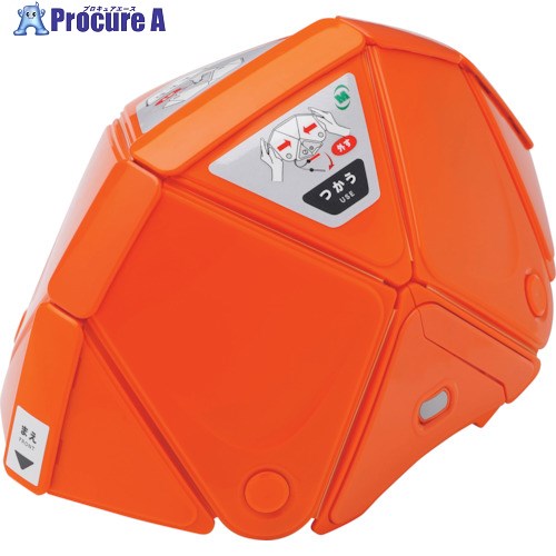 ミドリ安全 防災用折りたたみヘルメット フラットメット2 TSC-10N オレンジ TSC-10N-OR 1個 ▼323-8294【代引決済不可】