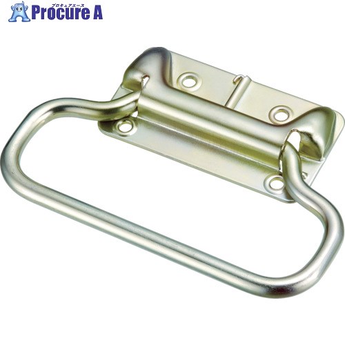 TRUSCO スプリング付トランク取手 スチール 三価クロムメッキ 135mm TT-135TC 1個 ▼441-9243【代引決済不可】