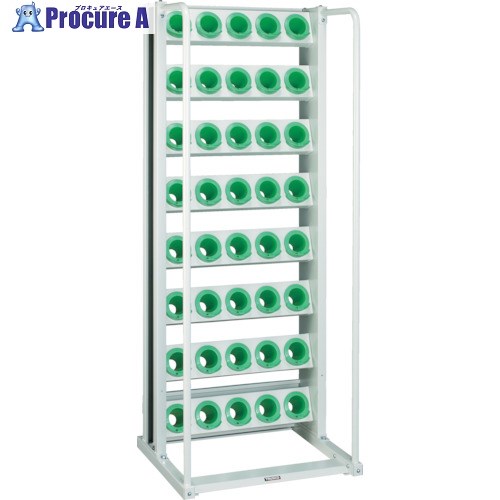 TRUSCO ツーリングラック BT・NT50兼用 40個収納 ロック付 ヤンググリーン色 VTL-85-YG 1台 ■▼465-2924