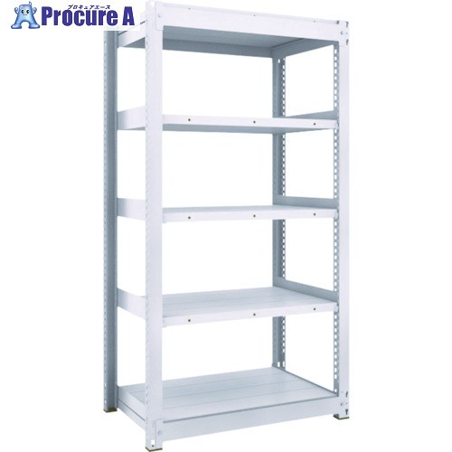 TRUSCO TUG型中量ボルトレス棚 450kg 単体型 1555×776×H1800 5段 TUG450-65J-5 1台 ■▼755-8287