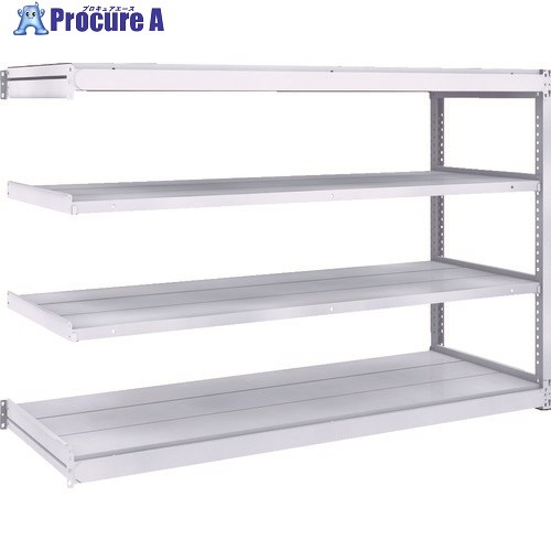 TRUSCO TUG型軽中量ボルトレス棚 200kg 連結型 1840×624×H1200 4段 TUG200-46L-4B 1台 ■▼855-7869