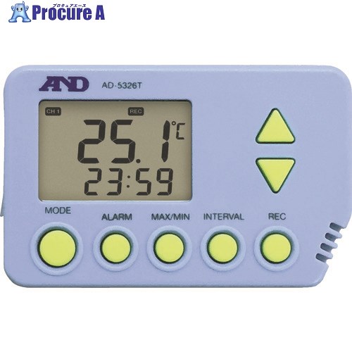A＆D デジタル温度データロガー AD-5326T AD-5326T 1台 ▼116-3243