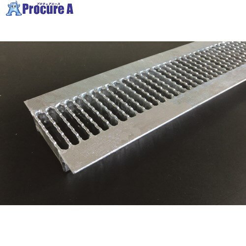 奥岡 スチール製 U字溝用 グレーチング 溝幅100用 細目 ノンスリップ OKUN-P3 10-19 1枚 ■▼137-1970 【送料都度見積】