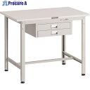 TRUSCO 軽荷重作業台(300kg)AE型 900X600XH740 薄型2段引出し付 ホワイト色 AE-0960UDC2 W 1台 ■▼183-3850