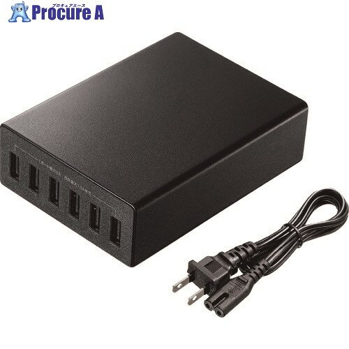 SANWA USB充電器 ブラック ACA-IP67BK 1台 ▼195-3713【代引決済不可】