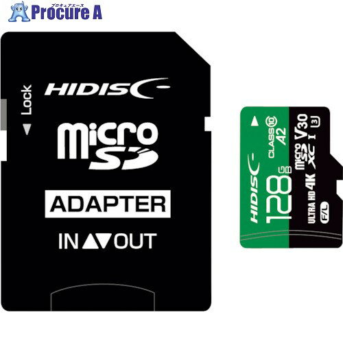 ハイディスク 超高速R170シリーズmicroSDXCカード 128GB HDMCSDX128GA2V30PRO 1個 ▼364-7186【代引決済不可】