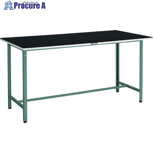 TRUSCO 軽荷重立作業台(300kg)HAE型 1800X900XH905 ゴムマット張り グリーン色 HAE-1809G5 1台 ■▼466-9762【代引決済不可】