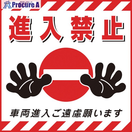 緑十字 吊り下げ標識用シート 進入禁止・車両進入ご遠慮 TS-17 430×430mm コート紙 100017 1枚 ▼814-9262【代引決済不可】