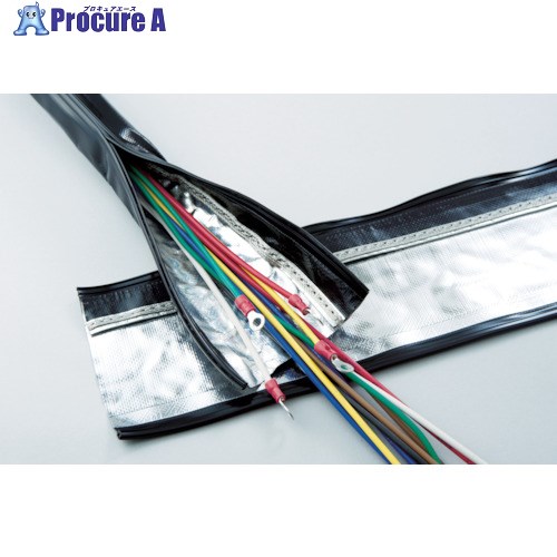 TRUSCO 【売切廃番】電磁波シールド結束チューブ ジッパータイプ 100Φ10m SHNF-100-10 1巻 ▼856-3393