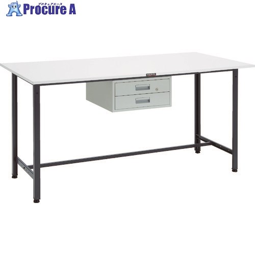 TRUSCO 軽荷重立作業台(300kg)HAE型 1800X900XH900 2段引出付 ダークグレー色 HRAE-1809F2 DG 1台 ■▼868-8702【代引決済不可】