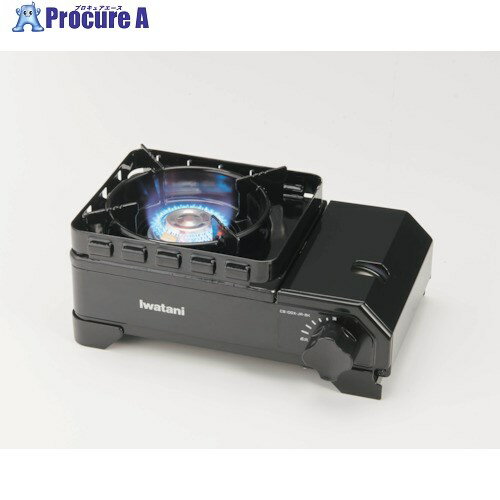 Iwatani カセットフー タフまるJr.黒 CB-ODX-JR-BK 1台 ▼337-2555【代引決済不可】