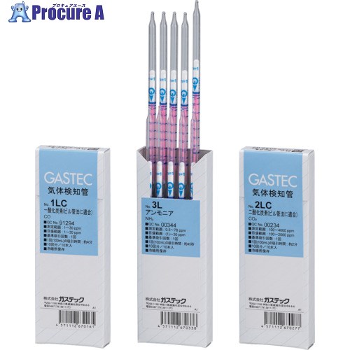 GASTEC 気体検知管3HM アンモニア (10本入) 3HM 1箱 ■▼227-4535 【送料都度見積】