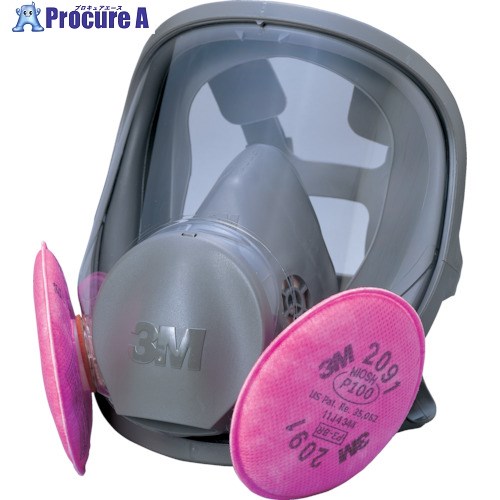 3M 取替式防じんマスク 6000F/2091-RL3 Lサイズ 6000F/2091-RL3L 1個 ▼324-1858【代引決済不可】