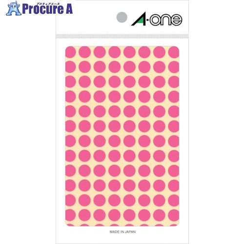 3M エーワン 特殊ラベル 丸型 9mmΦ 蛍光桃 08175 5パック ■▼806-6534 【送料都度見積】