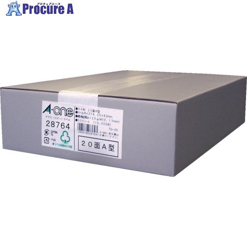 3M エーワン PPCラベル A4‐20面A (500枚入) 28764 1箱 ■▼820-0138 【送料都度見積】