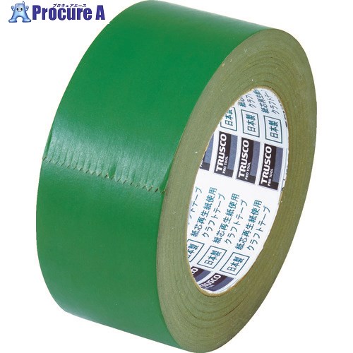 TRUSCO カラークラフトテープ 幅50mmX長さ50m グリーン TKT-50-GN 1巻 ▼115-8510【代引決済不可】