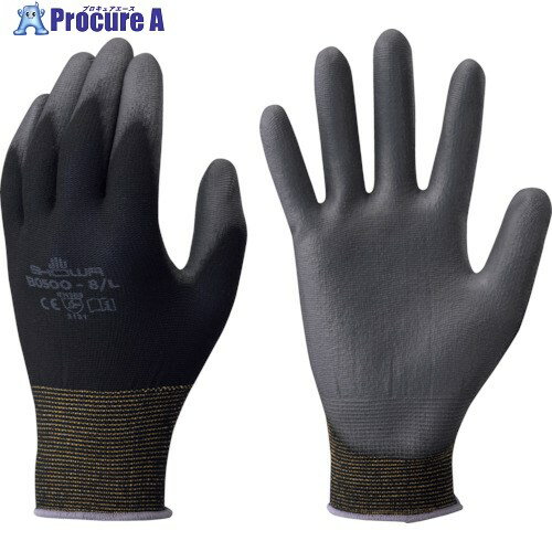 SHOWA ウレタン背抜き手袋 B0500 まとめ買い 簡易包装パームフィット手袋10双入 ブラック Lサイズ B0500EU-LBK10P 1袋 ▼856-2527【代引決済不可】