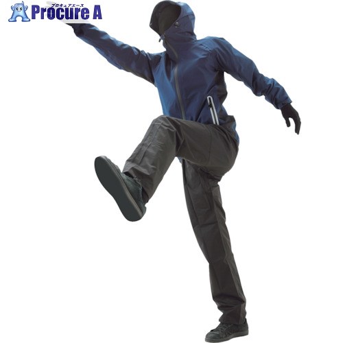 川西 ストレッチレインスーツ ネイビー Lサイズ 3522NB-L 1着 ▼181-7730【代引決済不可】