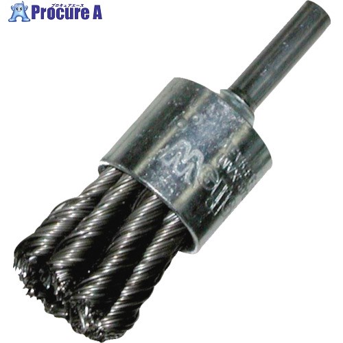 BURRTEC ノット型(ヒネリ)軸付きエンドブラシ MEBB-40A 19X6 SW0.35 3754200 1個 ▼353-1236