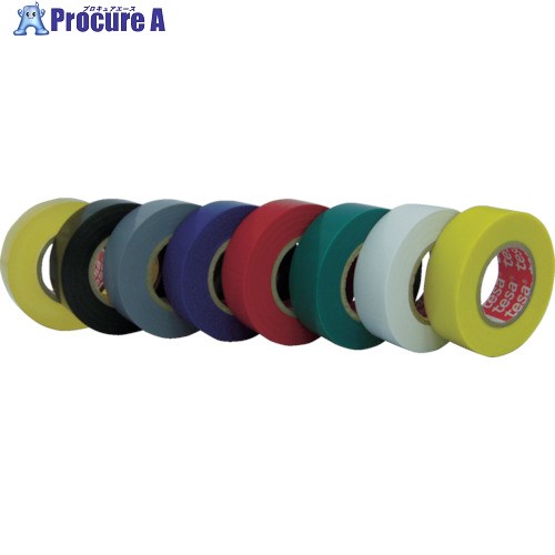 tesa 電気絶縁用ビニールテープ (10巻入) 19mm×20m 白 (10巻入) 4251-19X20-W 1パック ▼446-1983【代引決済不可】