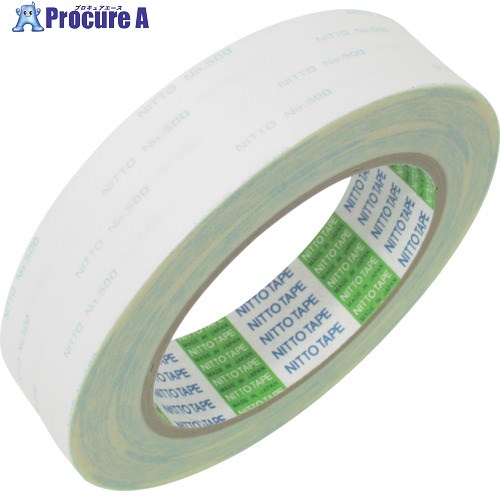 日東 一般用両面テープ N0.500 30mm×50m ホワイト 50030X50 28巻 ■▼450-2551 【送料都度見積】